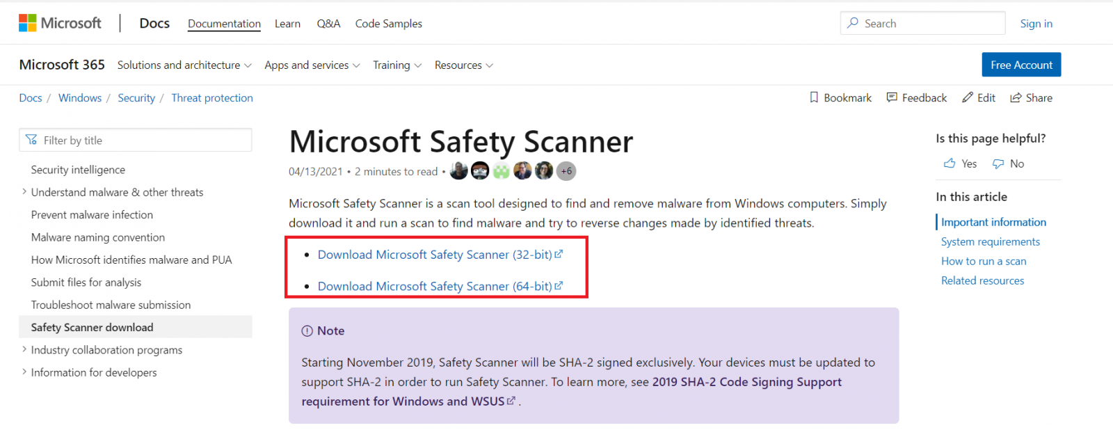 msert microsoft safety scanner download